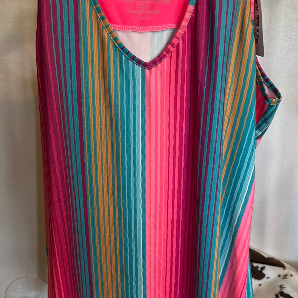Colorful Striped Sleeveless Top